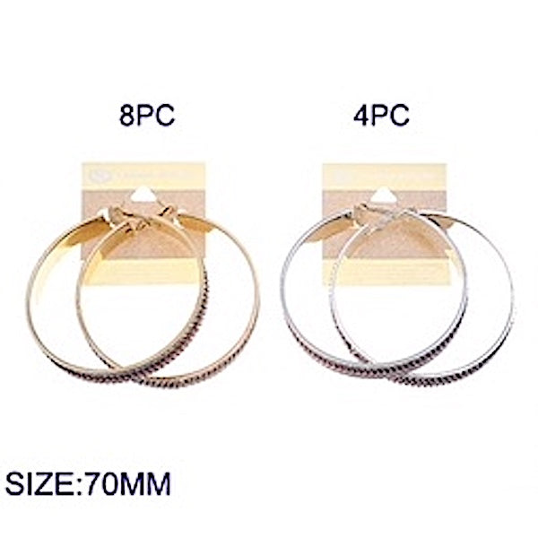 Rhinestone Red Green White Hoops