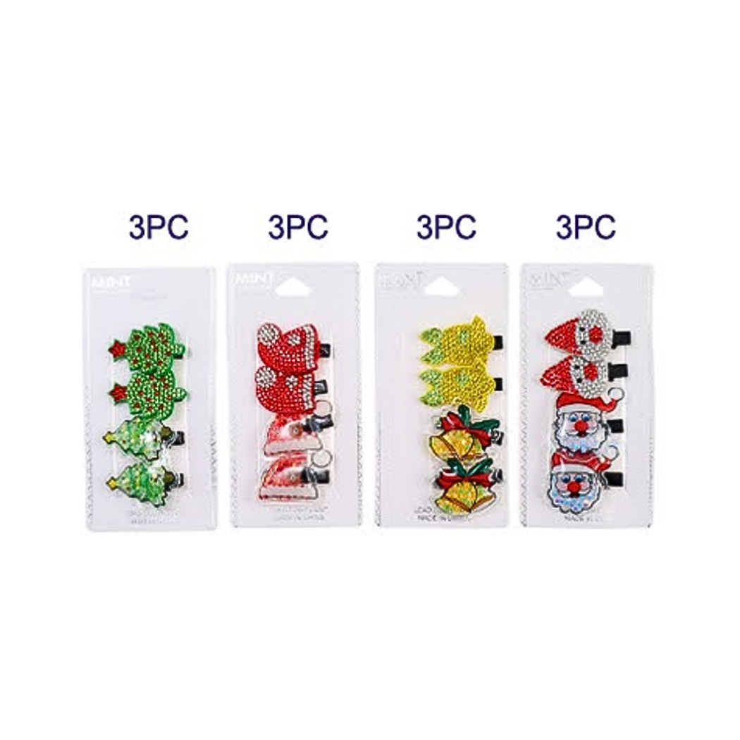 Christmas Confetti Hair Clip Set
