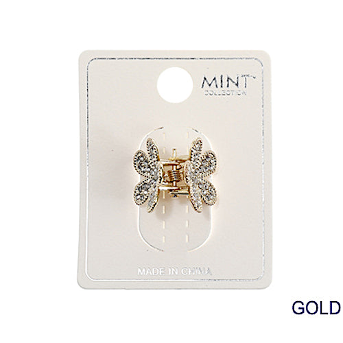 Mini Rhinestone Flower Claw Clip