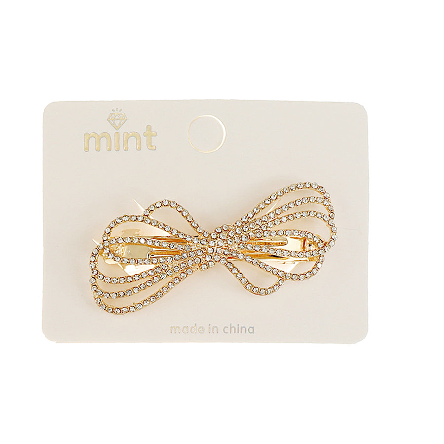 Rhinestone Bow Clip