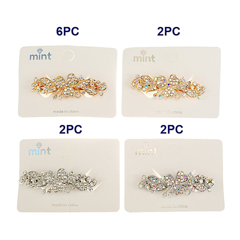 Rhinestone Clover Clip