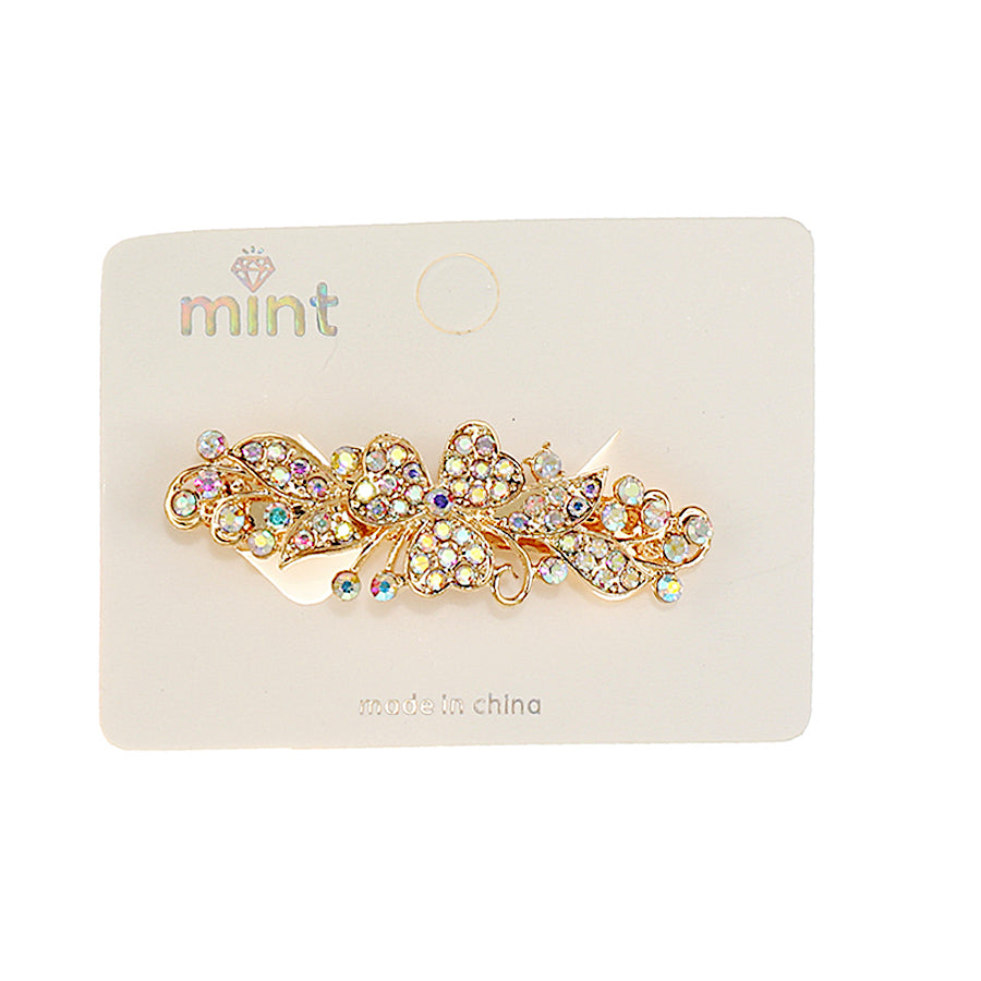 Rhinestone Clover Clip