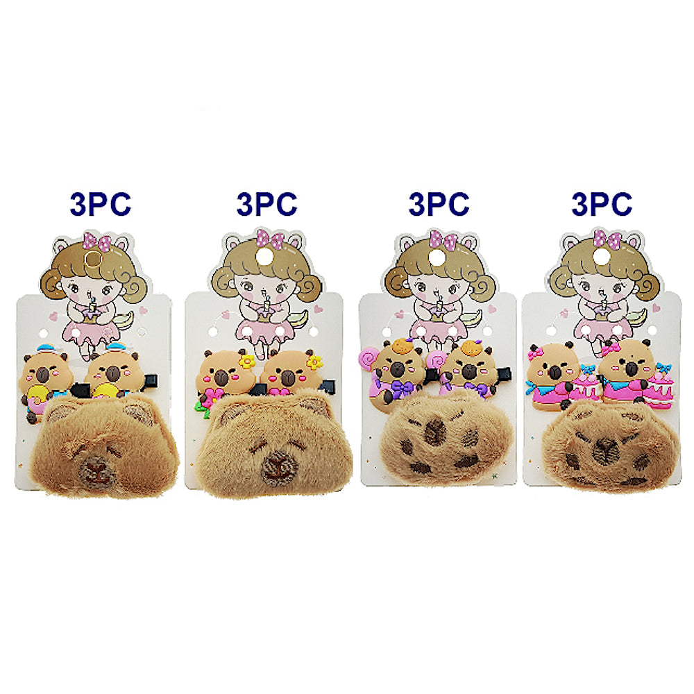 Cute Capybara Hair Clip Set