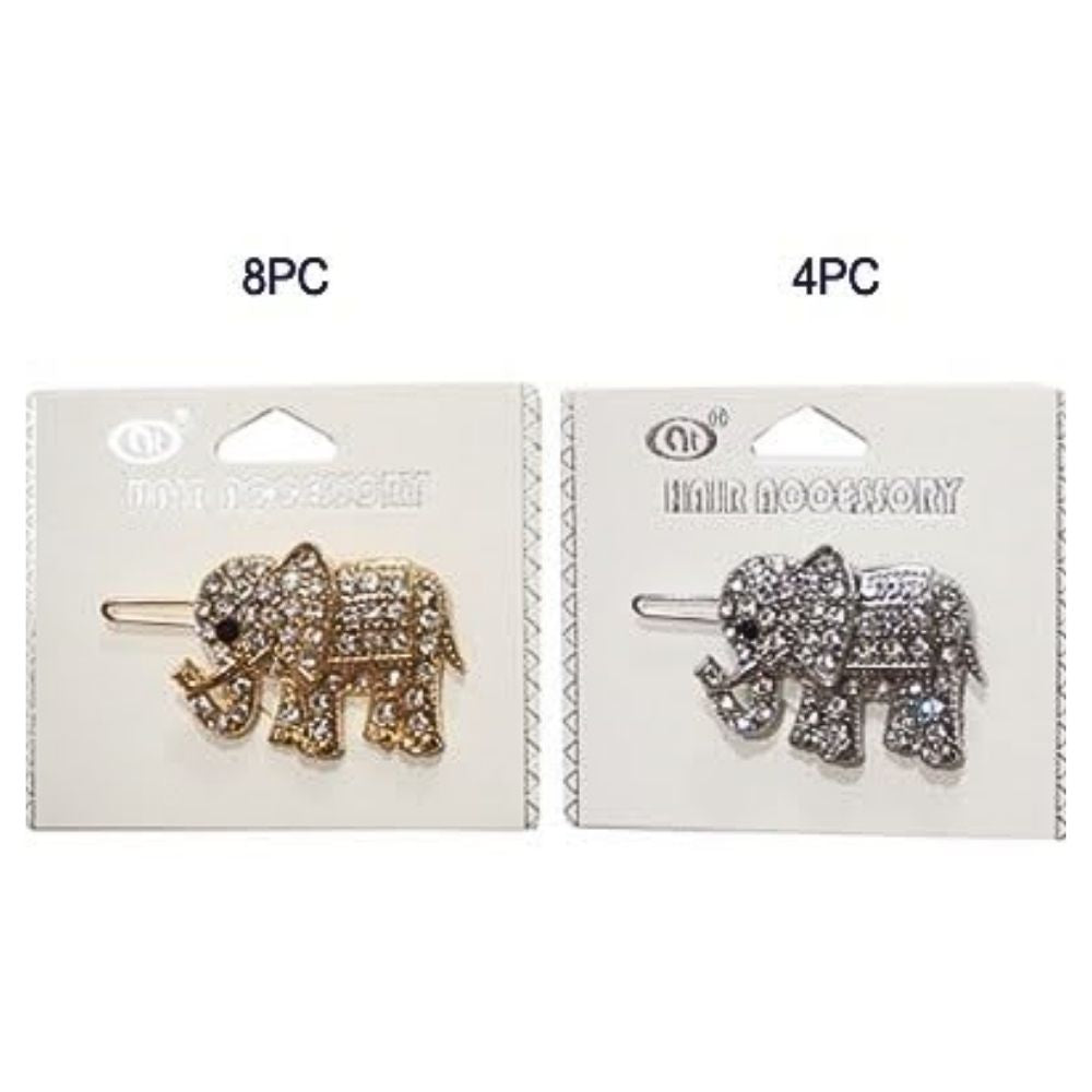 Rhinestone Elephant Hair Pin