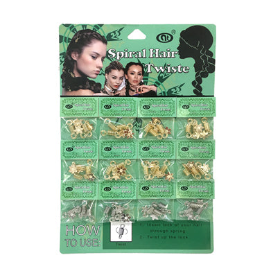 Flower Hair Braid Coil Rings