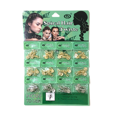 Flower Hair Braid Coil Rings