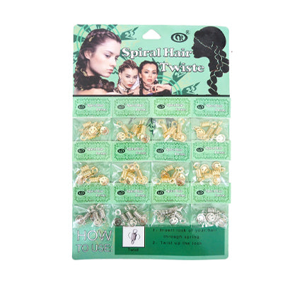 Smiley Face Hair Braid Coil Rings