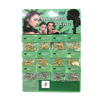 Peace Sign Hair Braid Coil Rings