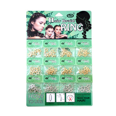 Star Hair Braid Rings