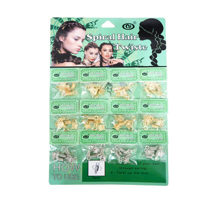 Butterfly Hair Braid Coil Rings