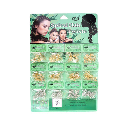 Leaf Hair Braid Coil Rings