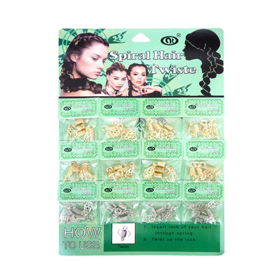 Evil Eye Hair Braid Coil Rings