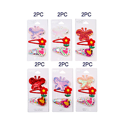 Glitter Butterfly Hair Clip Set