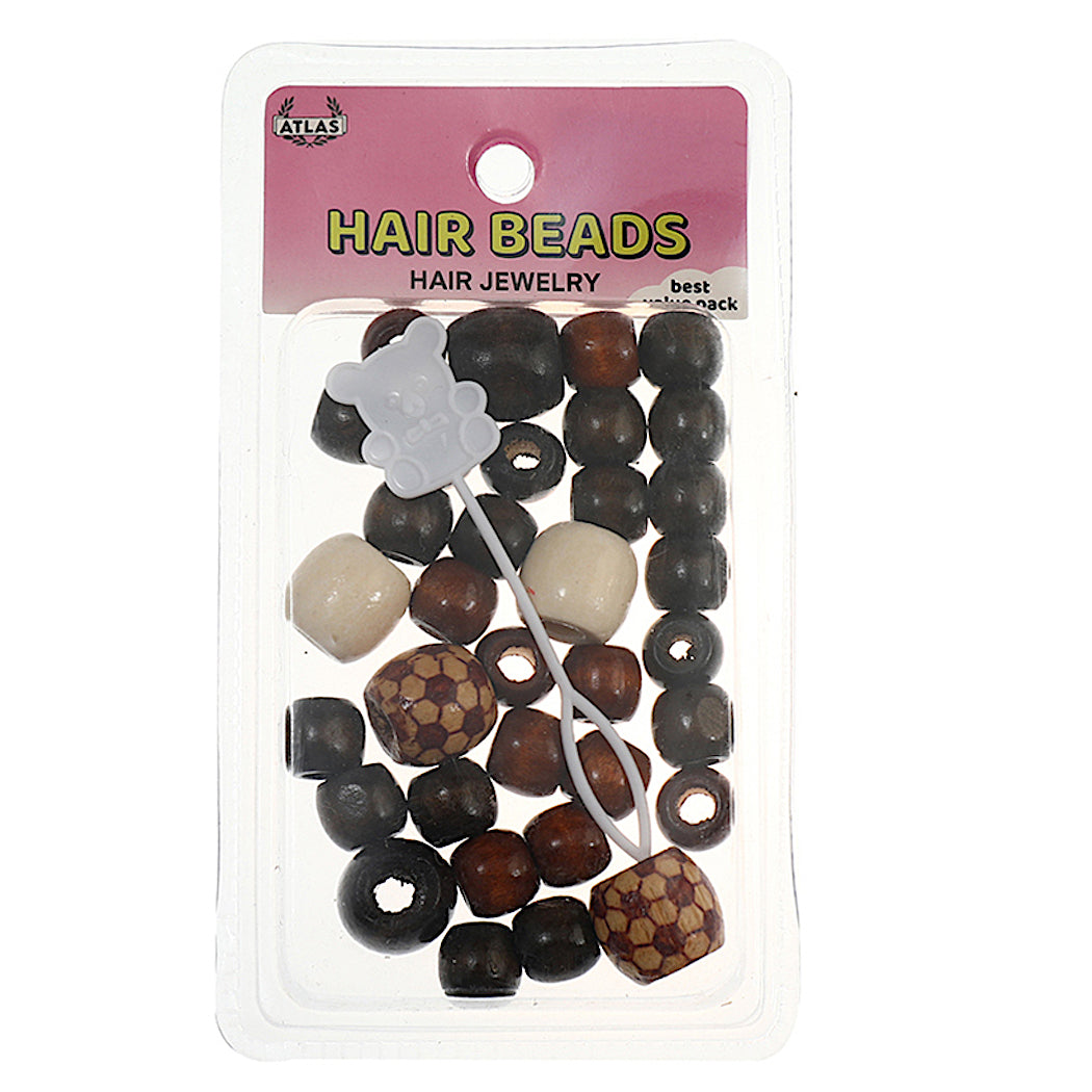 Wood Hair Beads