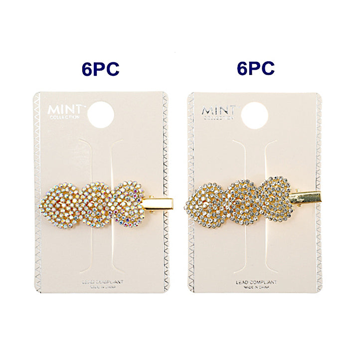 Rhinestone Heart Hair Clip