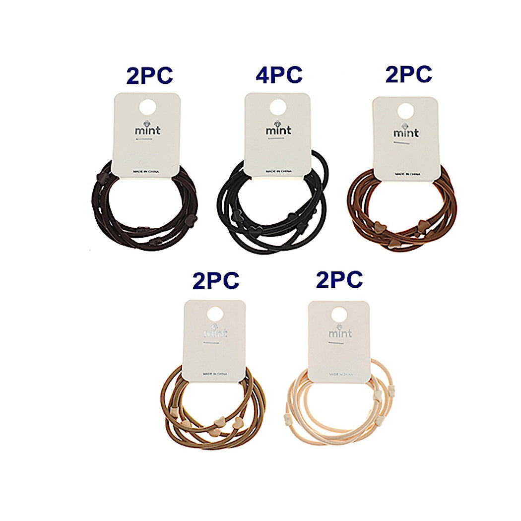 Heart Beads Hair Ties