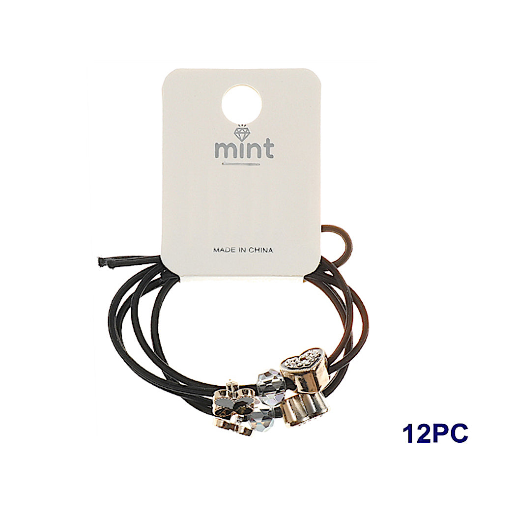 Clover & Heart Beads Hair Tie