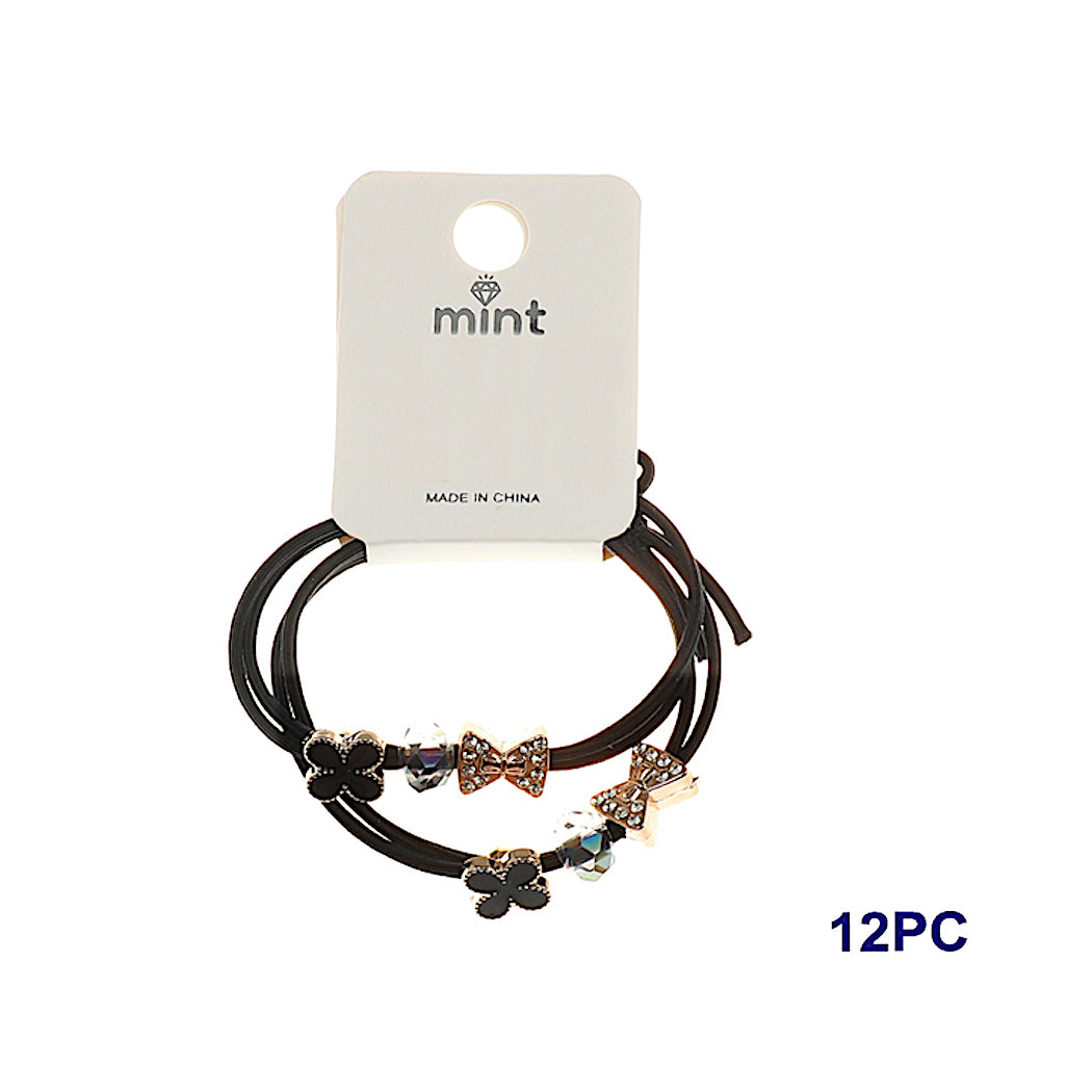 Clover & Bow Beads Hair Tie