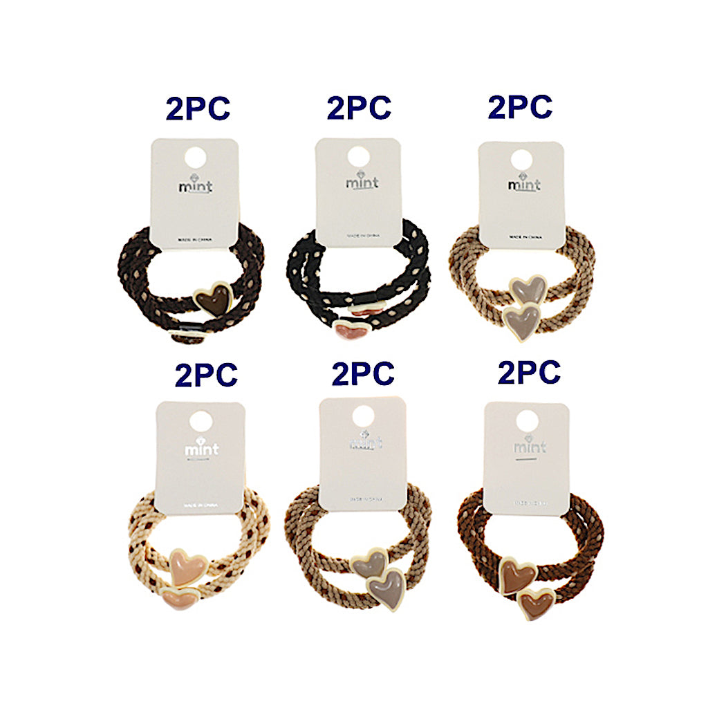 Heart Beads Polka Dot Hair Tie