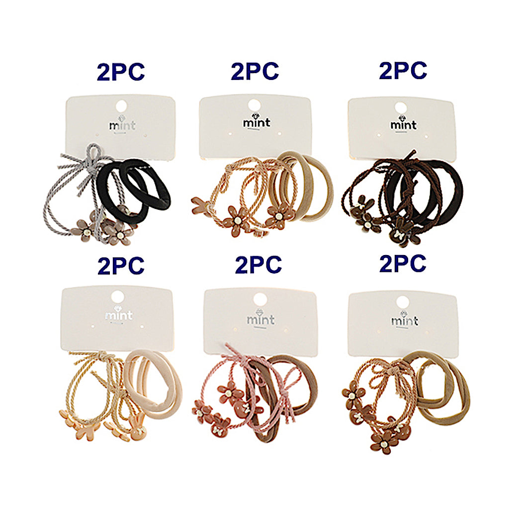 Flower & Bunny Beads Hair Tie