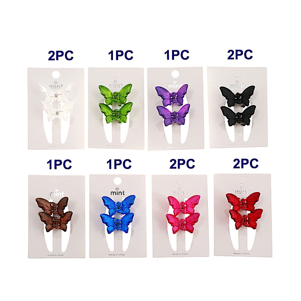 Pearlescent Butterfly Claw Clip Set