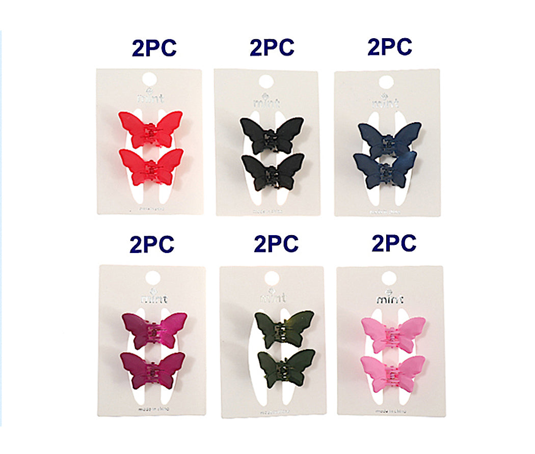 Matte Butterfly Claw Clip Set