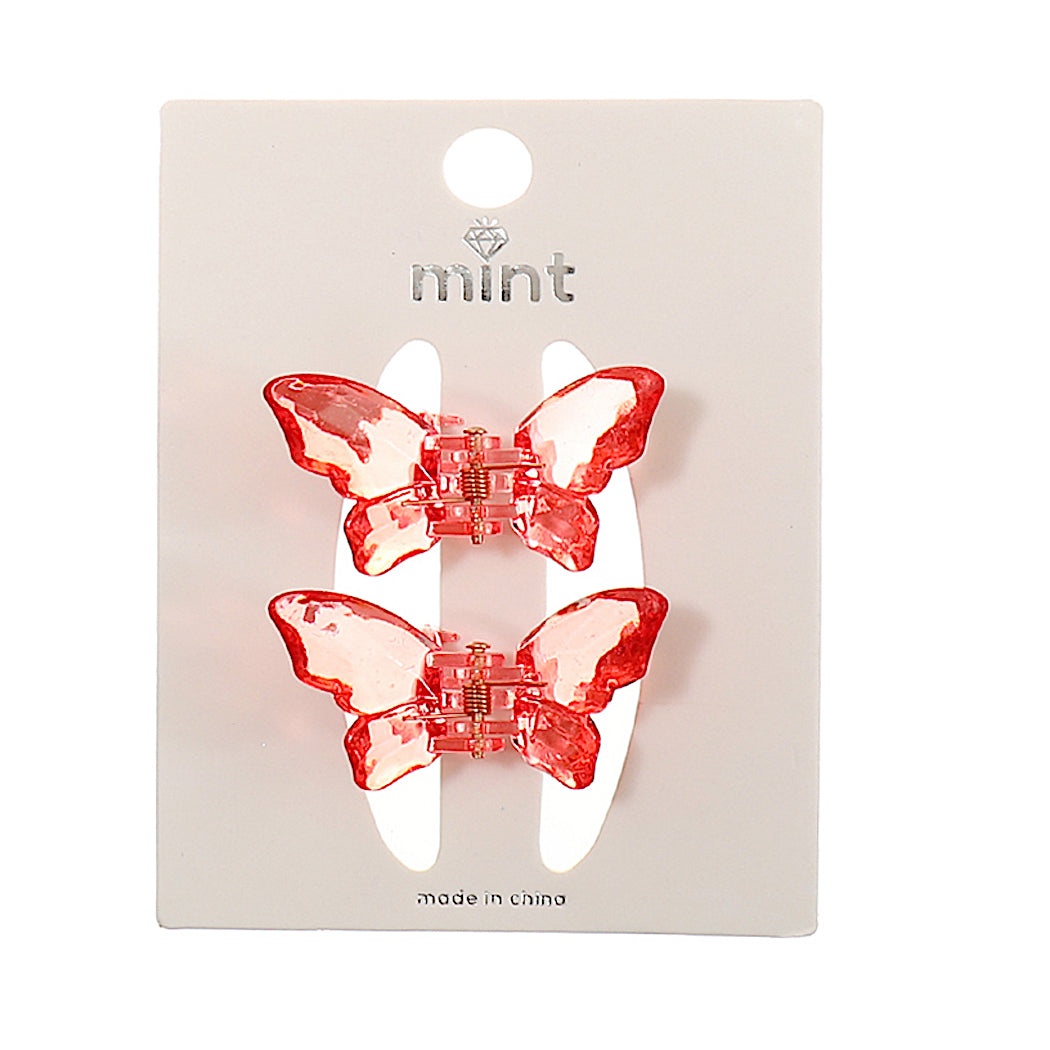 Translucent Butterfly Claw Clip Set