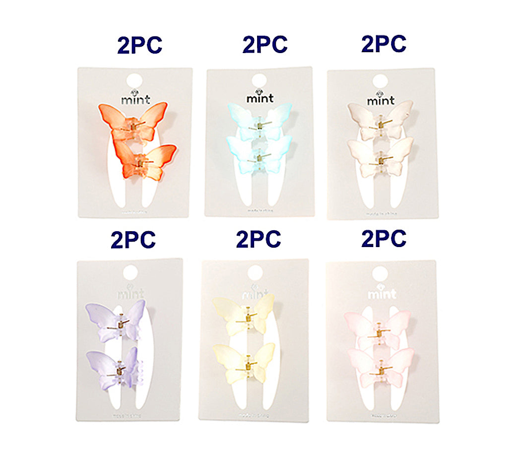 Ombre Butterfly Claw Clip Set