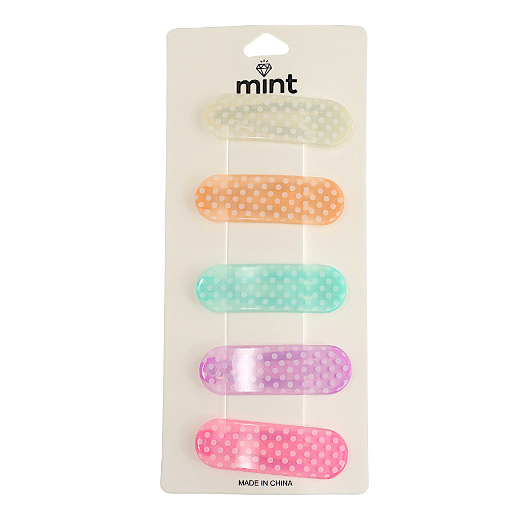 Dotted Pastel Hair Clip Set