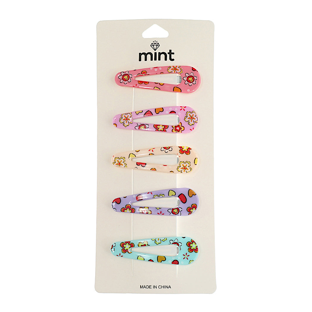 Pastel Flower Hair Clip Set