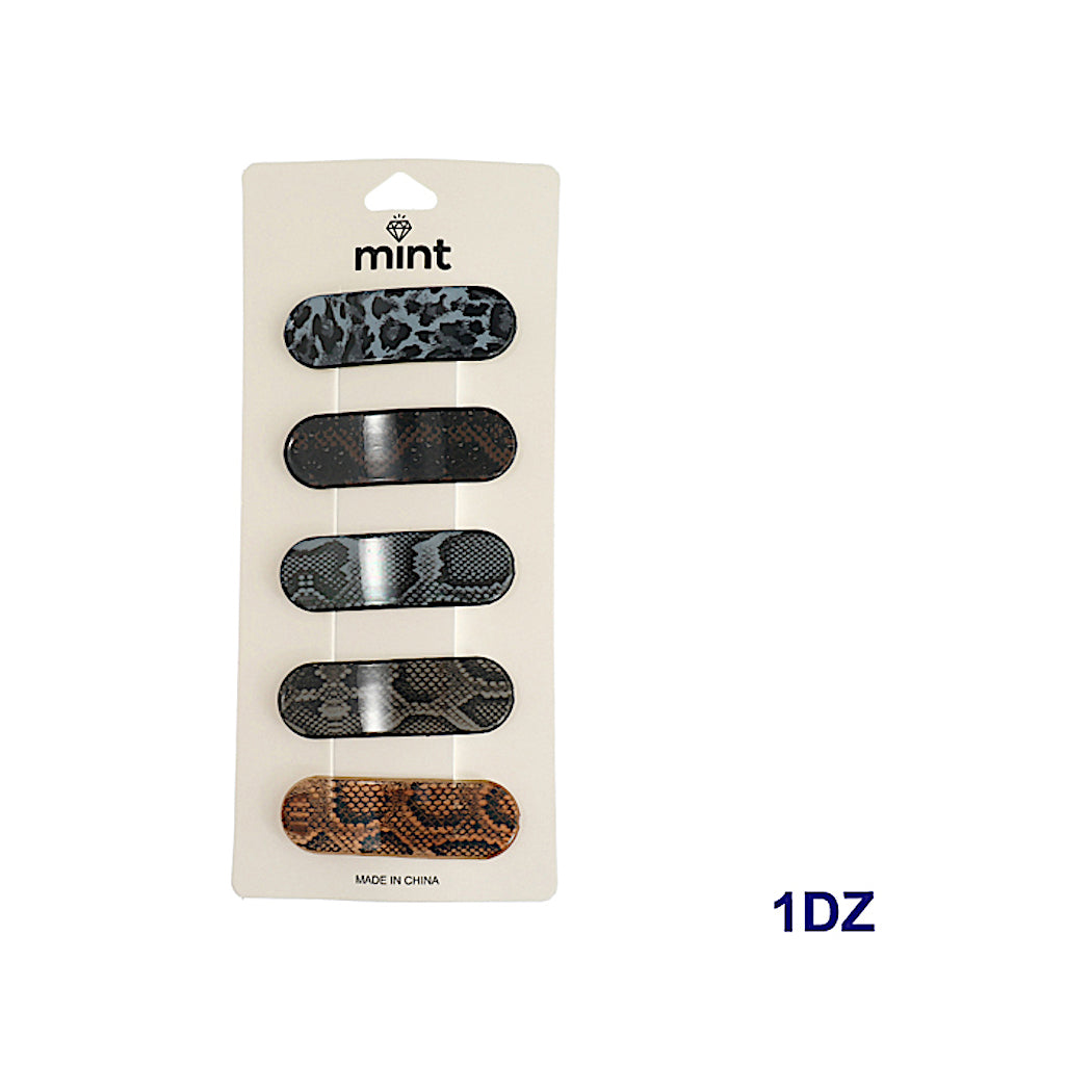 Animal Print Hair Clip Set