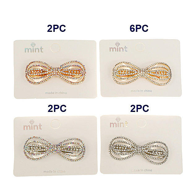 Rhinestone Bow Hair Clip