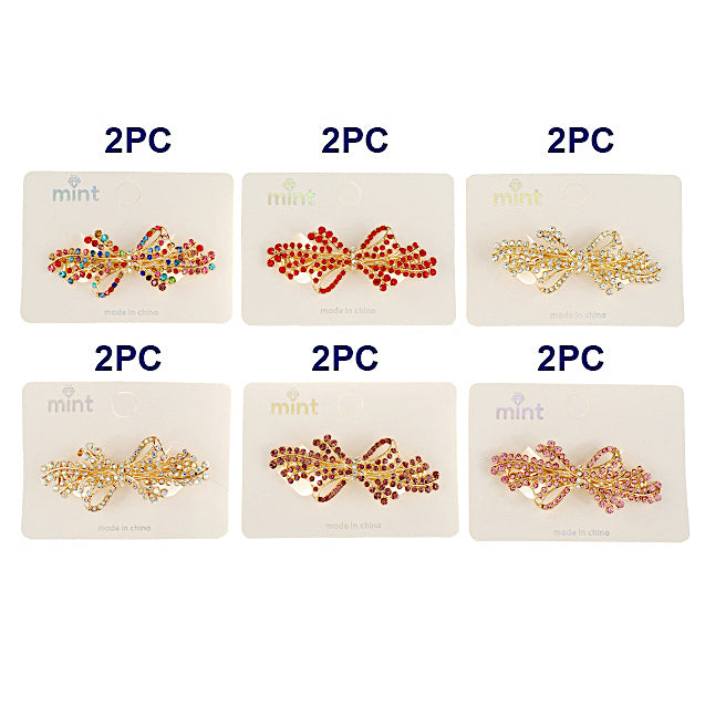 Rhinestone Bow Hair Clip