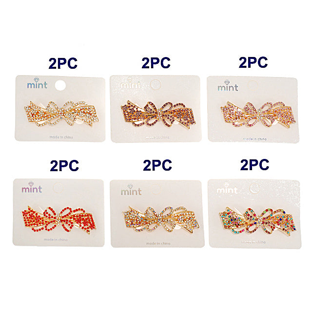 Rhinestone Bow Hair Clip