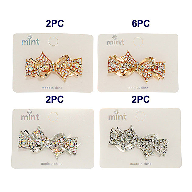 Rhinestone Bow Hair Clip