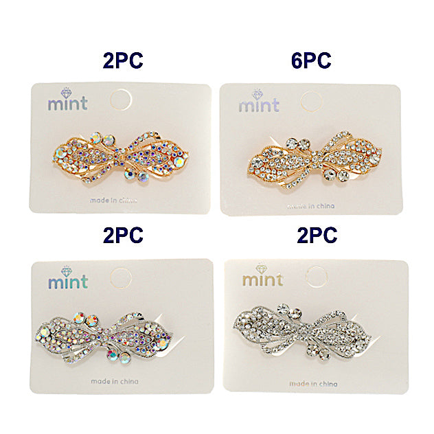 Rhinestone Bow Hair Clip