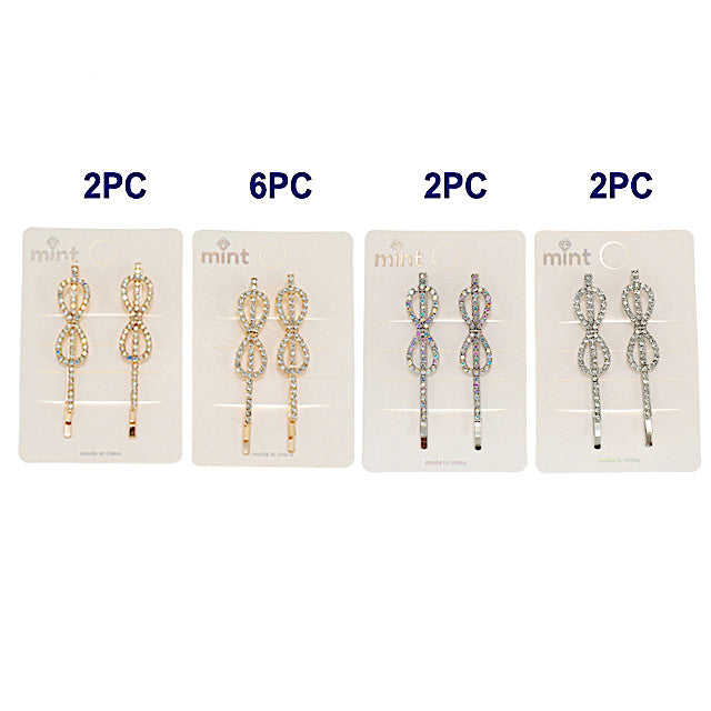 Rhinestone Infinity Hair Pins