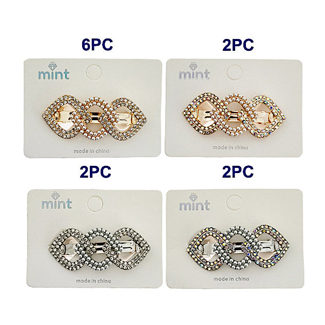 Rhinestone & Pearl Hair Clip