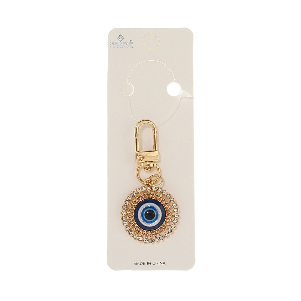 JK43599-Rhinestone Evil Eye Keychain