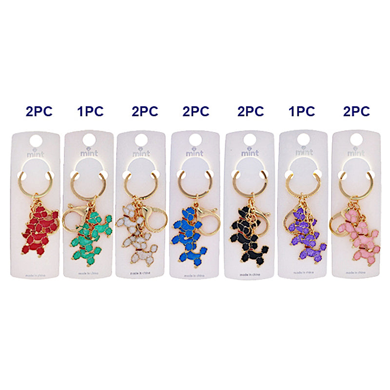 Enamel Poodle Keychain