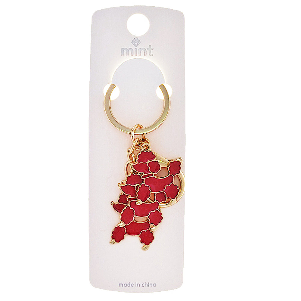 Enamel Poodle Keychain