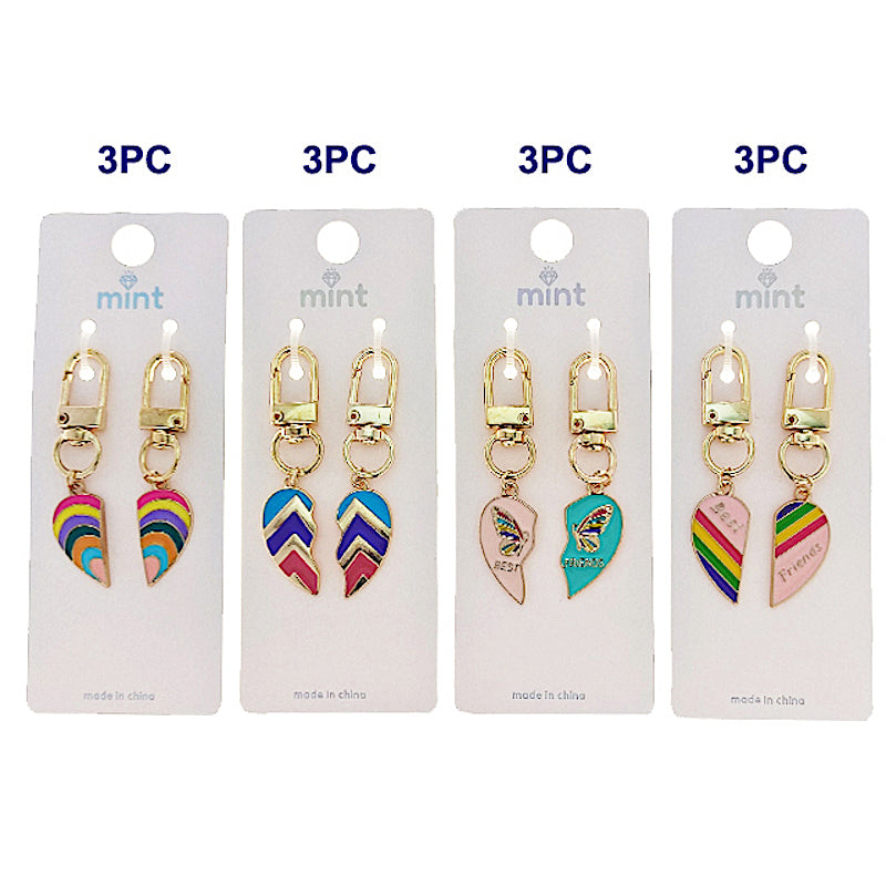 JK48291 - Best Friend Matching Heart Keychains