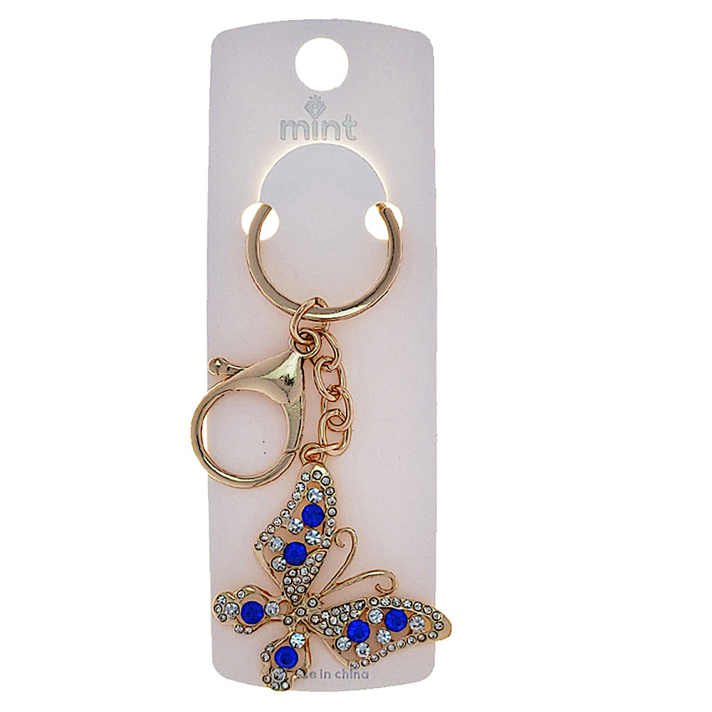 JK48740 - Rhinestone Butterfly Keychain