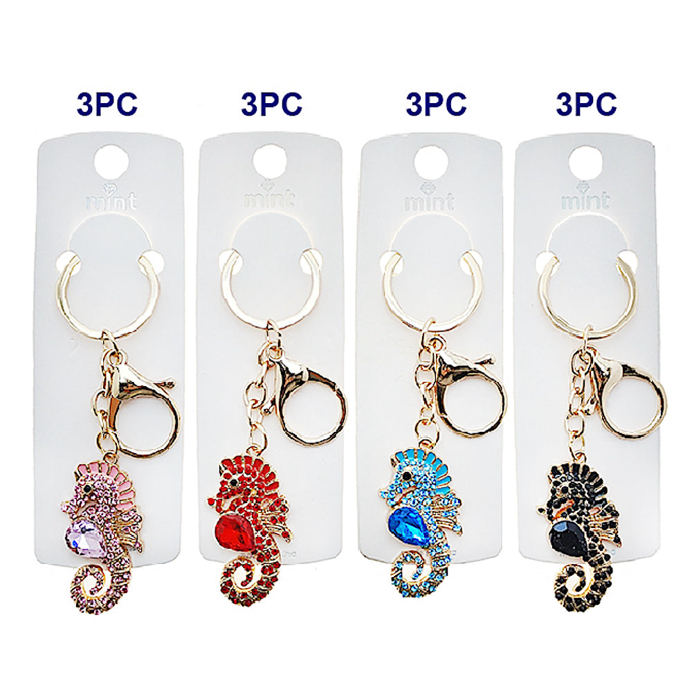 JK48968 - Rhinestone Seahorse Keychain