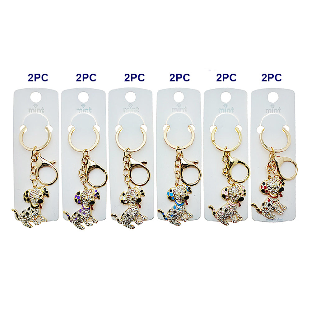 JK48993 - Rhinestone Dalmatian Keychain