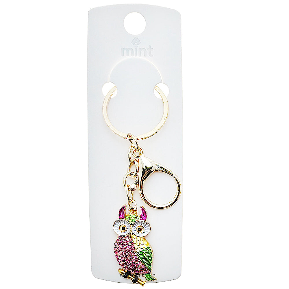 JK49004 - Multi Color Owl Keychain
