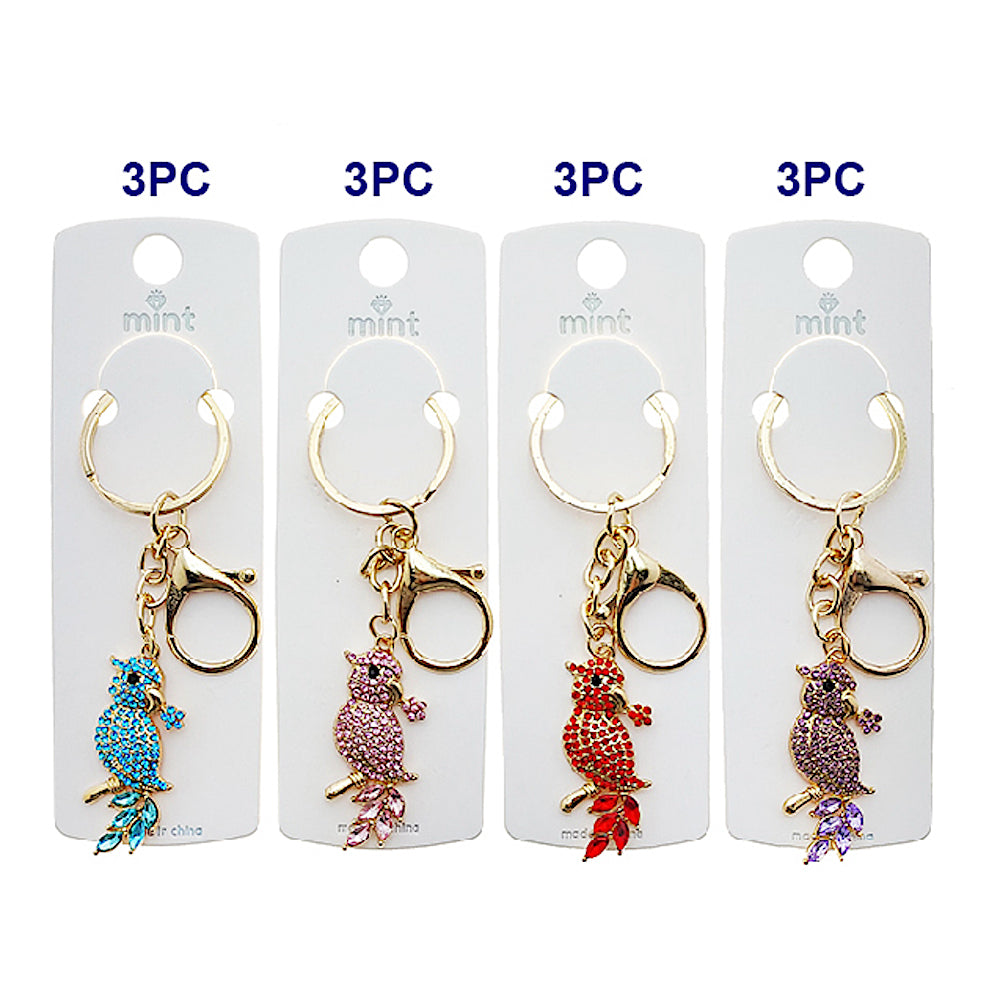 JK49023 - Rhinestone Cockatiel Keychain