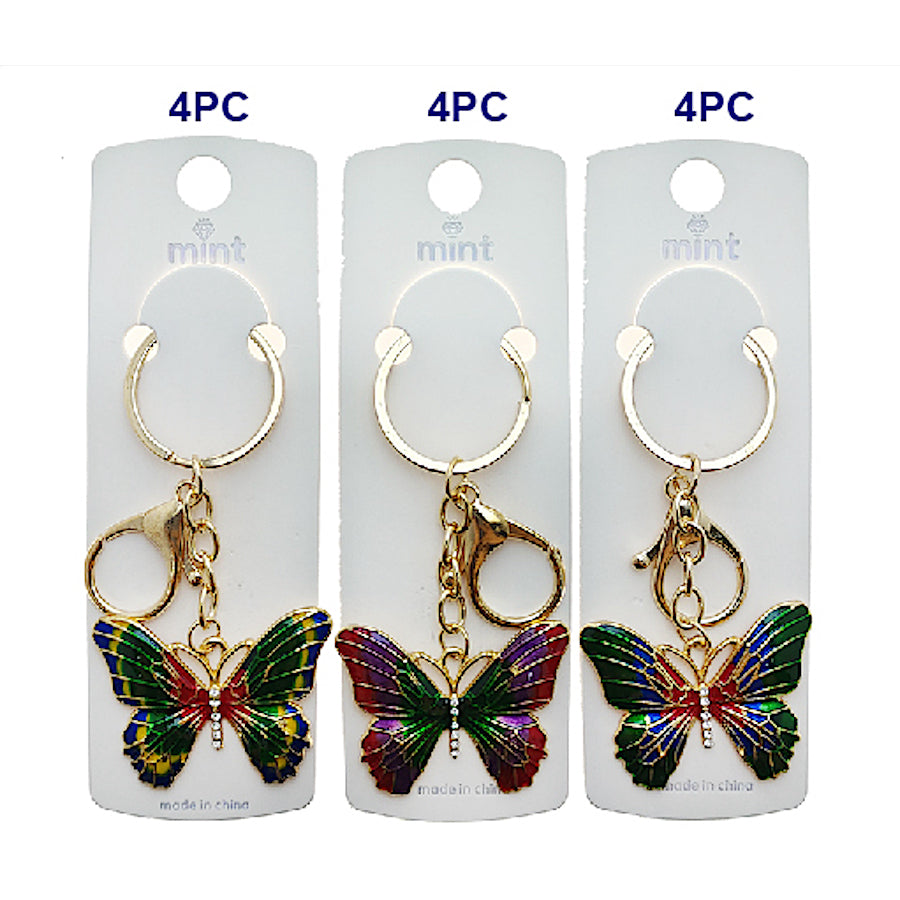 Enamel Ombré Butterfly Keychain