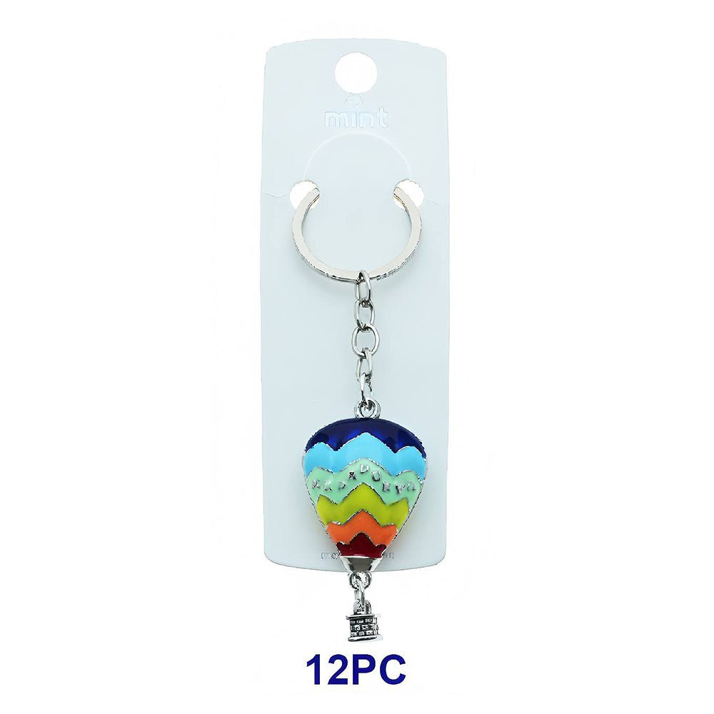 Enamel Hot Air Balloon Keychain