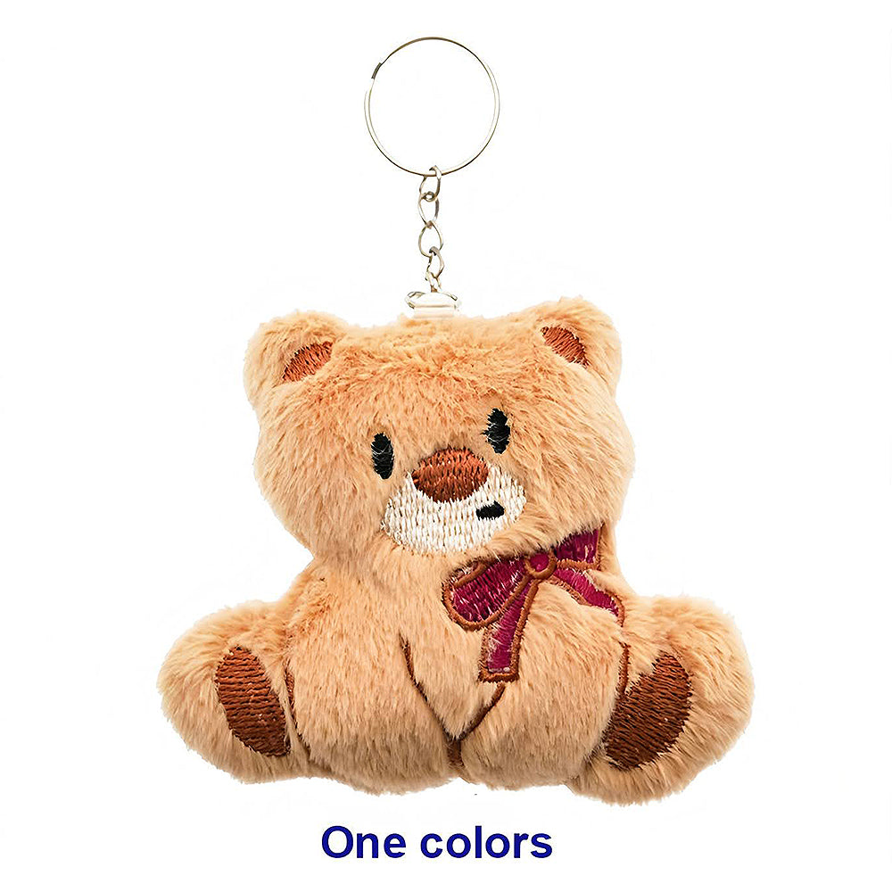 Cute Teddy Bear Plushie Keychain